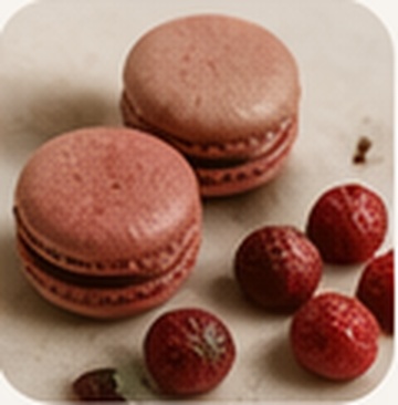 pink berry citrus macarons with raspberries